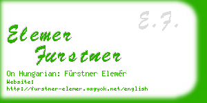 elemer furstner business card